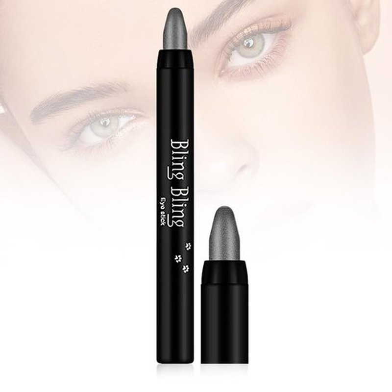 JUDUNA Eyeshadow Stick Set, 2025 New 16 Color Highlighter Eyeshadow Pencil Waterproof Glitter Eye Shadow Eyeliner Pen, Cream Eyeshadow Long Lasting Waterproof High Pigmented Eye Shadow (#03 Black)