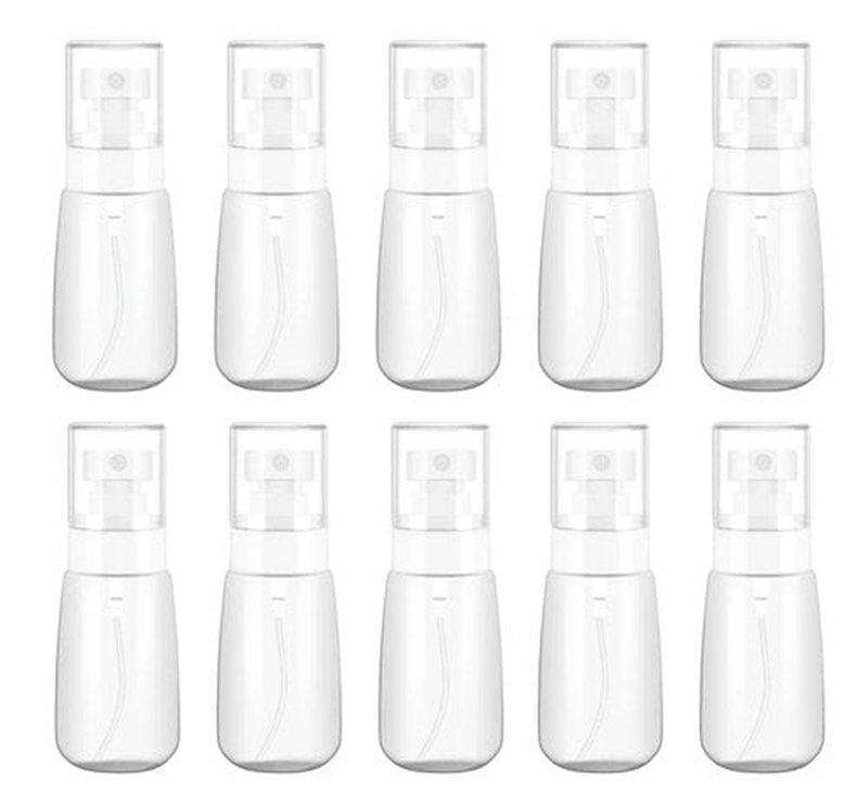 TOSERSPBE Empty Fine Mist Spray Bottles 2oz Small Travel Perfume Atomizer for Essential oil Perfume Hair Makeup 10 Pack