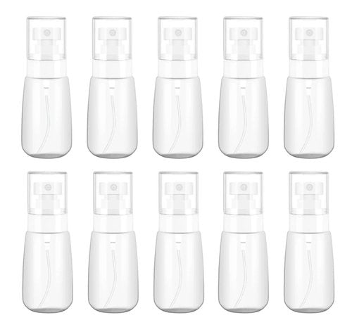 TOSERSPBE Empty Fine Mist Spray Bottles 2oz Small Travel Perfume Atomizer for Essential oil Perfume Hair Makeup 10 Pack