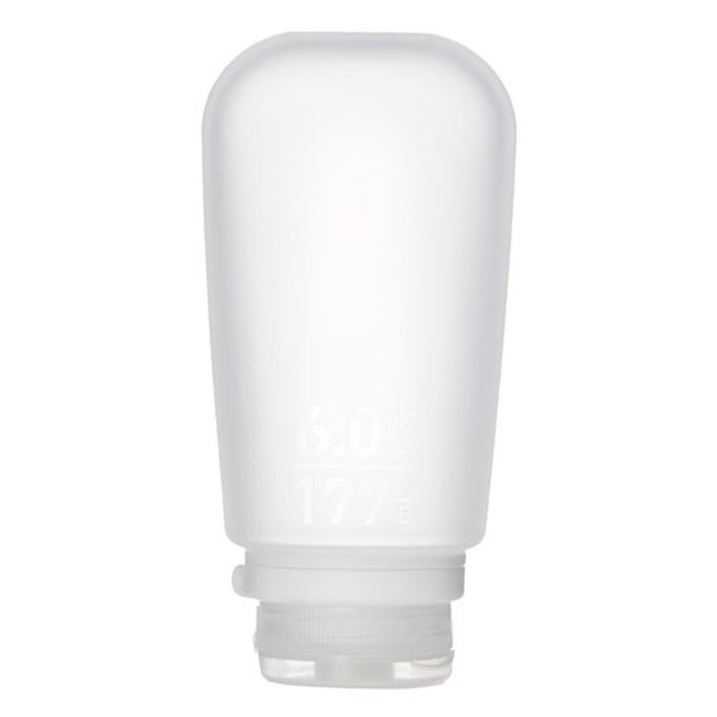humangear GoToob+ (XL) | Refillable Silicone Travel Bottle | Locking Lid | Food-Safe Material | Clear, XL (6 fl.oz.; 177ml)