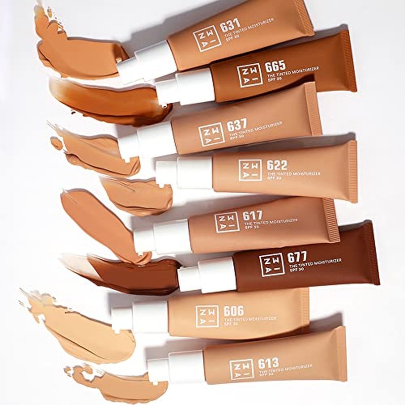 3INA 606 Tinted Moisturizer for Face with SPF 30 - Ultra Light Pink - BB Cream with Light to Medium Coverage - Hyaluronic Acid Moisturizer for All Skin Tones - Vegan, Cruelty and Paraben Free - 1 oz