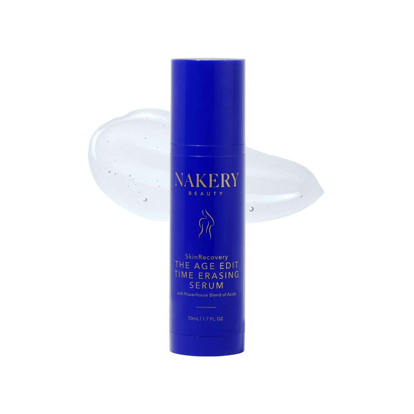 Nakery Beauty SkinRecovery The Age Edit Time Erasing Serum For Face, Anti Aging Exfoliating Serum With Multi Acid Blend And Magnesium, Helps Improve The Look Of Firmness Tone And Texture