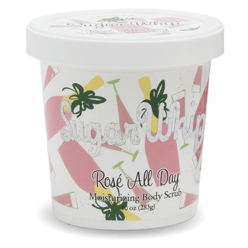 Primal Elements Sugar Scrub, Exfoliating Sugar Whip, Body Cleanser & Moisturizer, Rose All Day, 10 oz Package