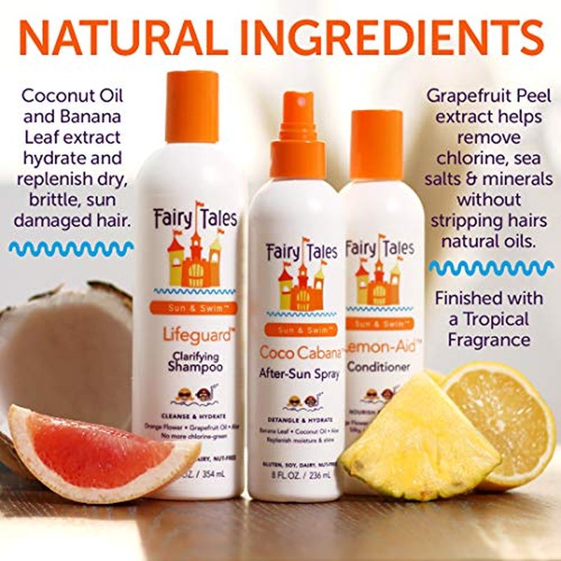 Fairy Tales Swim Shampoo for Kids - 12 oz | Made with Natural Ingredients in the USA | Chlorine Removal Swimmer Shampoo for Kids | No Parabens, Sulfates, or Synthetic dyes