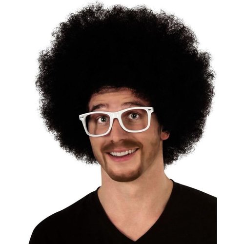 Salaibs Mens Black Afro Wig 70s Wig Curly Kinky Fancy Funny Disco Wigs Halloween 70s Costume Unisex Hair Wig for Black Men