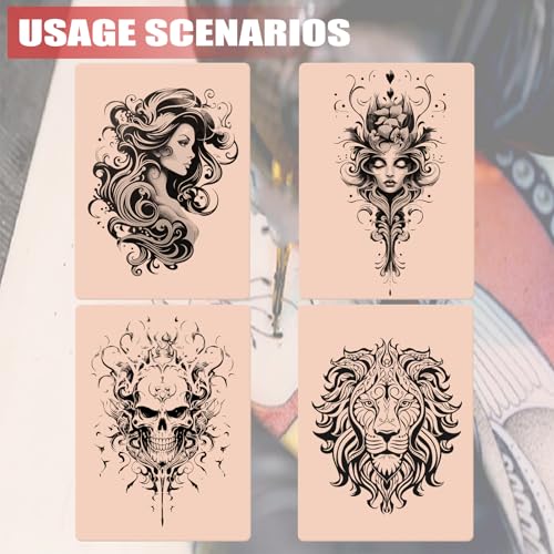 Tattoo Skin 3MM- SOTICA 8pcs Fake Skin 3mm Tattoo Practice Skins 6×8" Fake Tattoo Skin Silicone Practice Skin for Tattoo Fake Skin for Tattoo Piel Sintética Para Tatuar for Tattoo Supplies