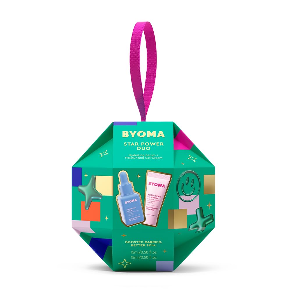 BYOMA Star Power Duo (2-Piece Travel Kit) - Hydrating Face Serum 15mL & Moisturizing Gel Cream 15mL for Skin Barrier Repair - Travel Size Essentials for Women & Men