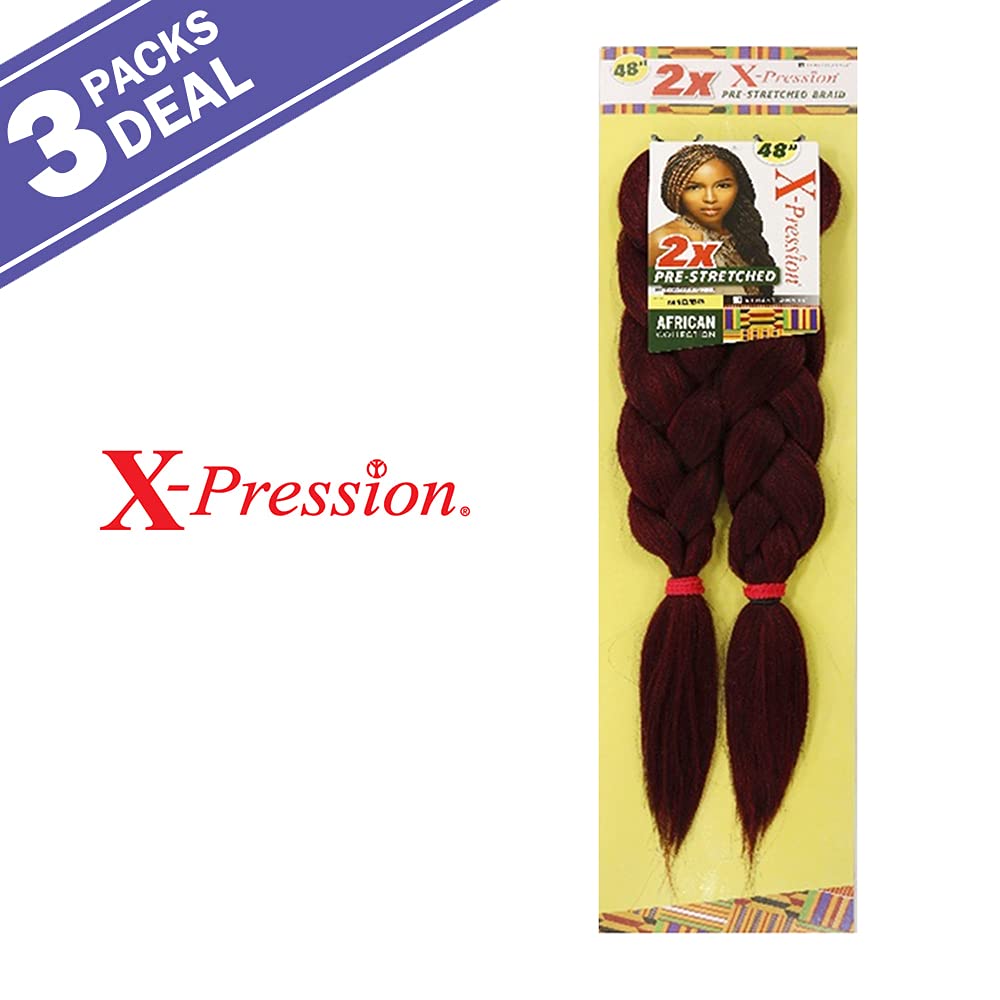 Sensationnel Synthetic Hair Braids XPRESSION 2X Pre-Stretched Braid 48" (3-Pack, 2)