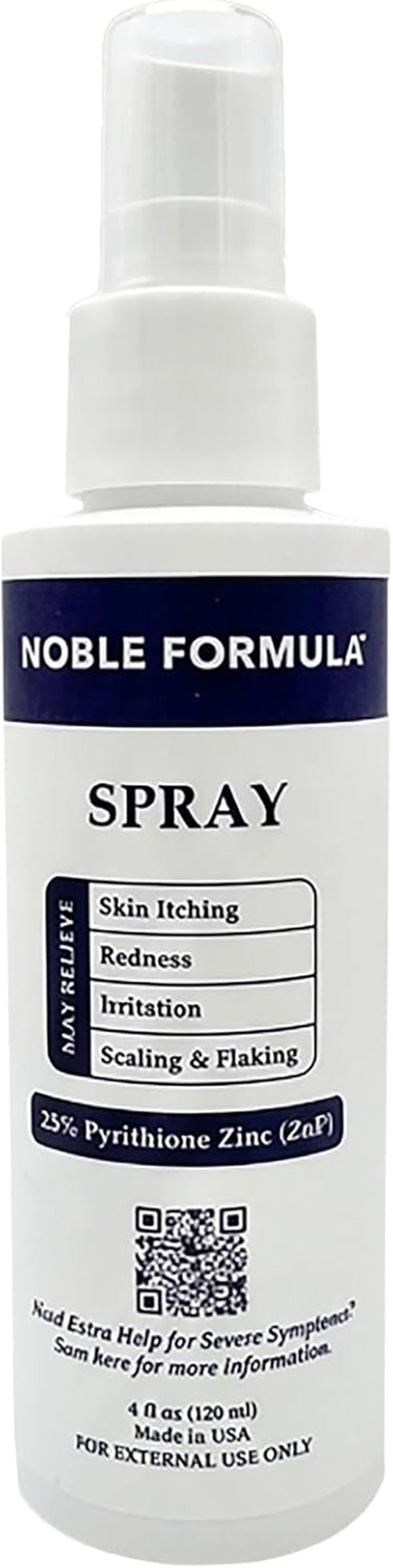Zinc Spray 0.25% Pyrithione Zinc | Skin Soothing Treatment - 4 oz