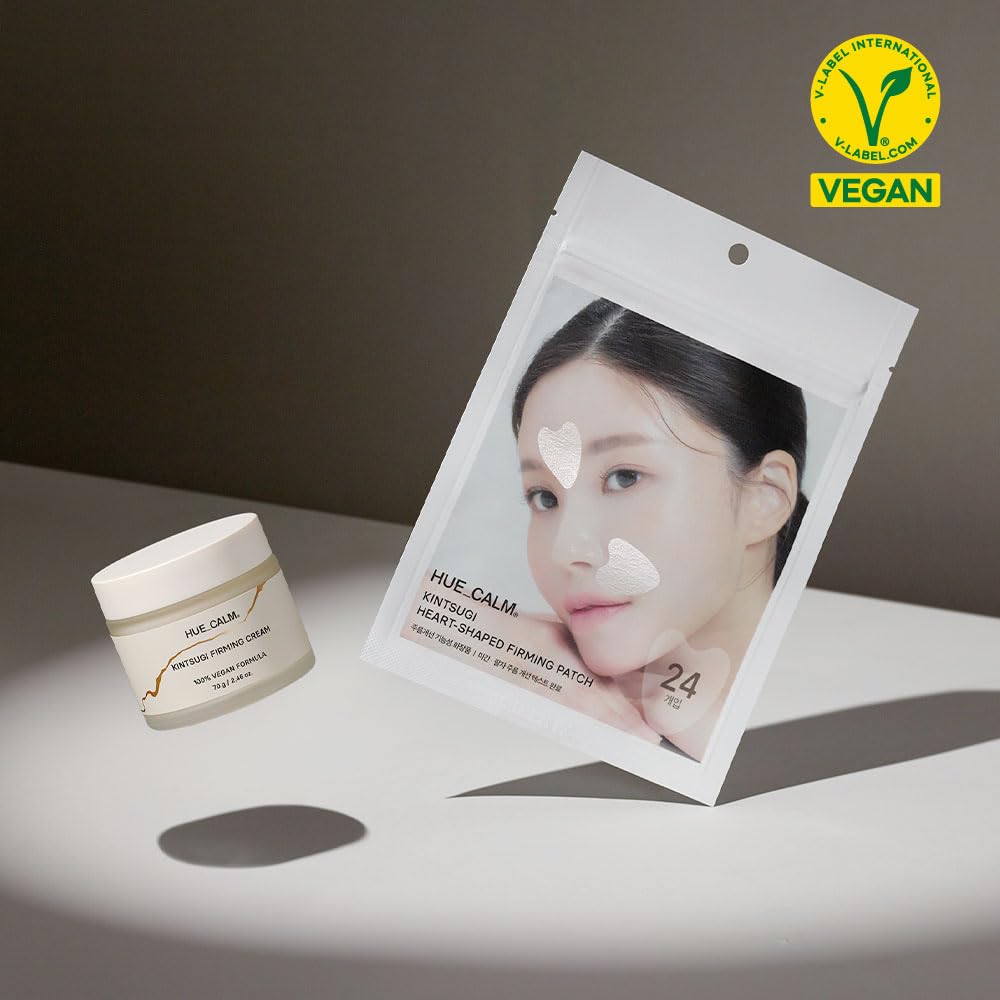 HUECALM HUE CALM Wrinkle Repair Patches - Significant Smoothing Forehead/Eye/Smile Lines, Pack of 24 Patches, Korea Skin Care/Vegan