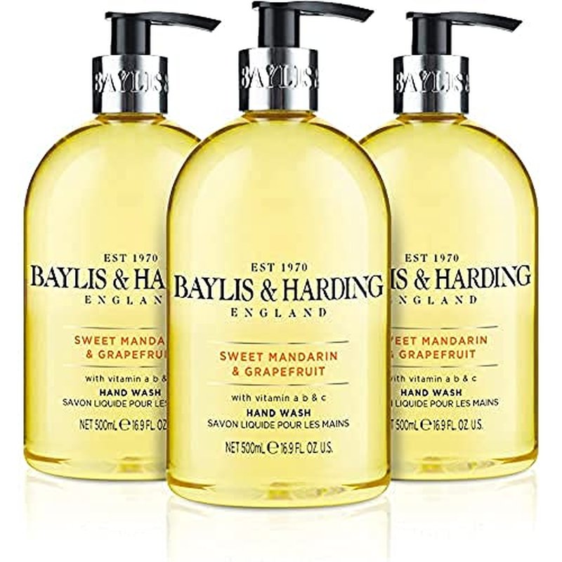 Baylis & Harding Pink Magnolia & Pear Blossom 16.9 Ounces Hand Wash,16.9 Ounce(Pack Of 3)