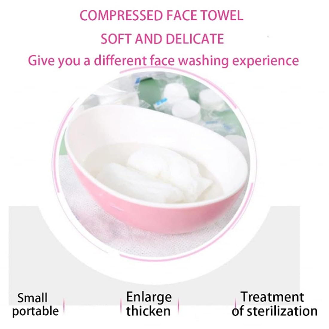 Compress Cotton Coin Tissue Towel, Compressed Towels for Camping, Disposable Face Compressed Towels, Camping Towels Compress Towel Tablet, Camping, Sports,150 PCS (8in×8in)