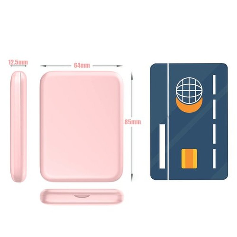 wobsion Small Mirror with Lights,LED Compact Makeup Mirror,1x/3x Mini Travel Mirror with Magnification,Portable Hand Held Mirror for Purse,Pocket,Gifts for Girls,Pink
