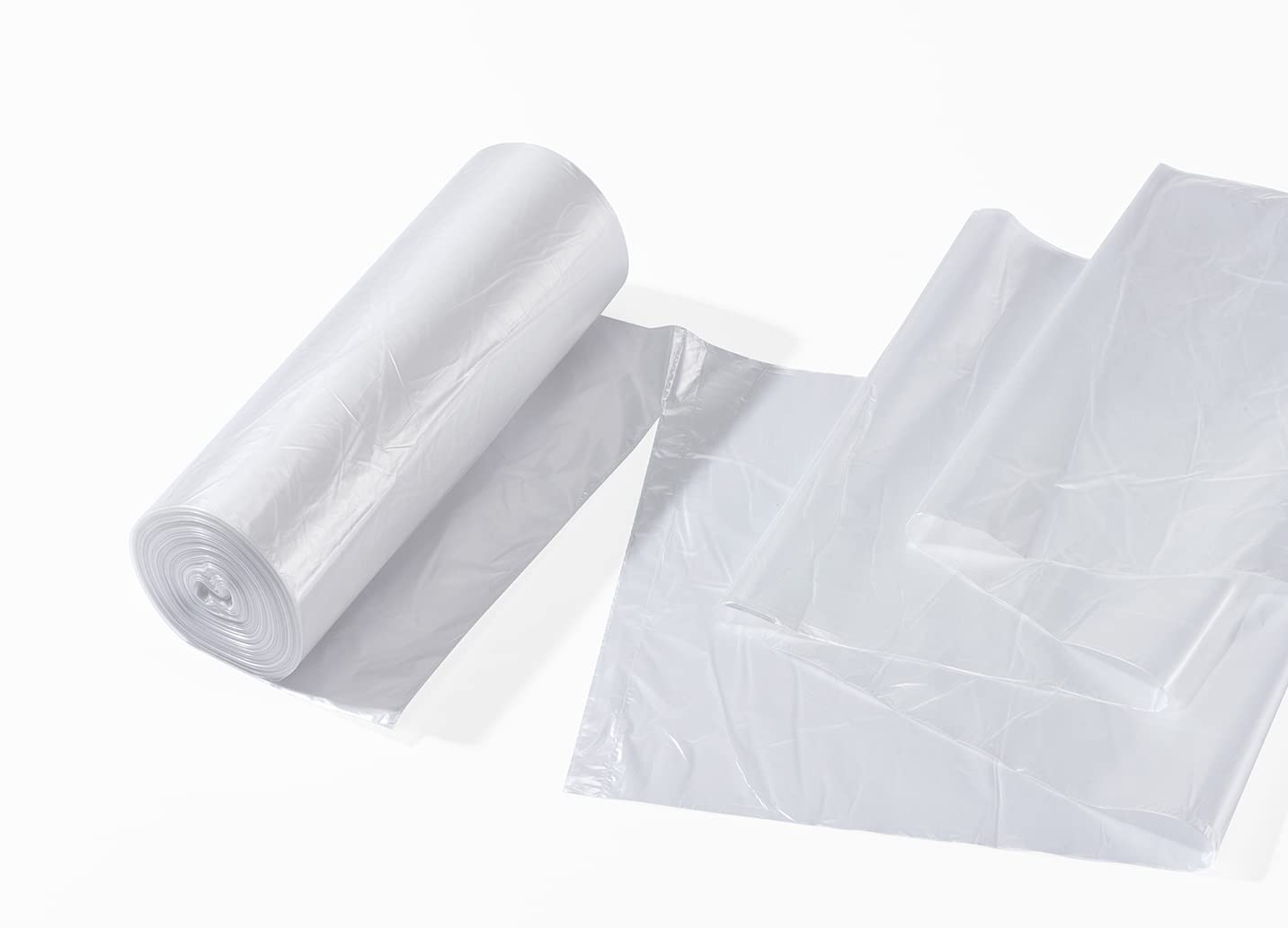 TYPLASTICS 45-48 Gallon Clear Trash Can Liners - 43" x 48" - High Density Garbage Bags - 200 Pack - Multipurpose for Office, Yard, Recycling, Industrial and Commercial