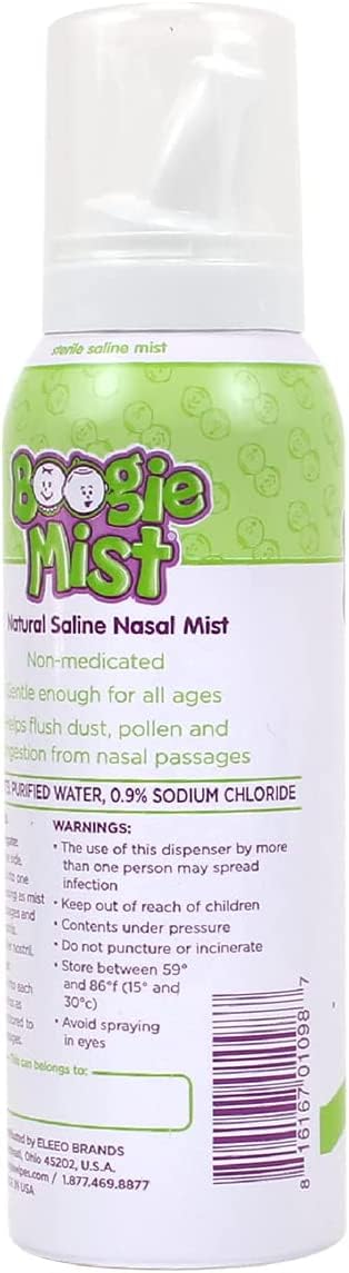 Boogie Wipes - Saline Nasal Spray Mist for Kids, Fresh - 3.1 Oz (3 Pk)