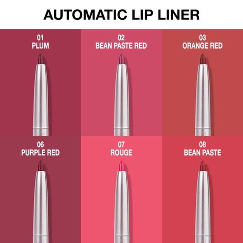 lip liner pencils, Modern Classic Lip Liner, Lip Liner Pigmented Vegan Matte, Lasting Finish Lip Liner, Luxurious Creamy Long Lasting Lip Liner, Prevents Feathering and Fading (07#Plum, 1)