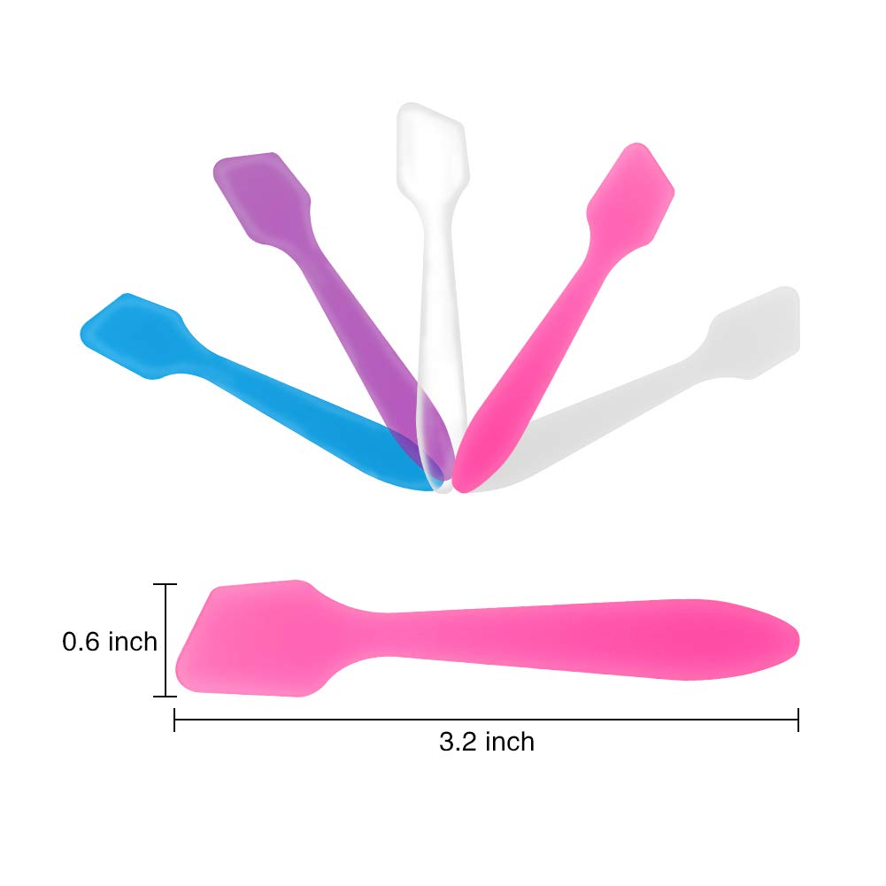 300 Pack MINI Makeup Spatulas, Reusable Cream Tip Spatulas Frosted Cosmetic Spatulas Scoops by Accmor