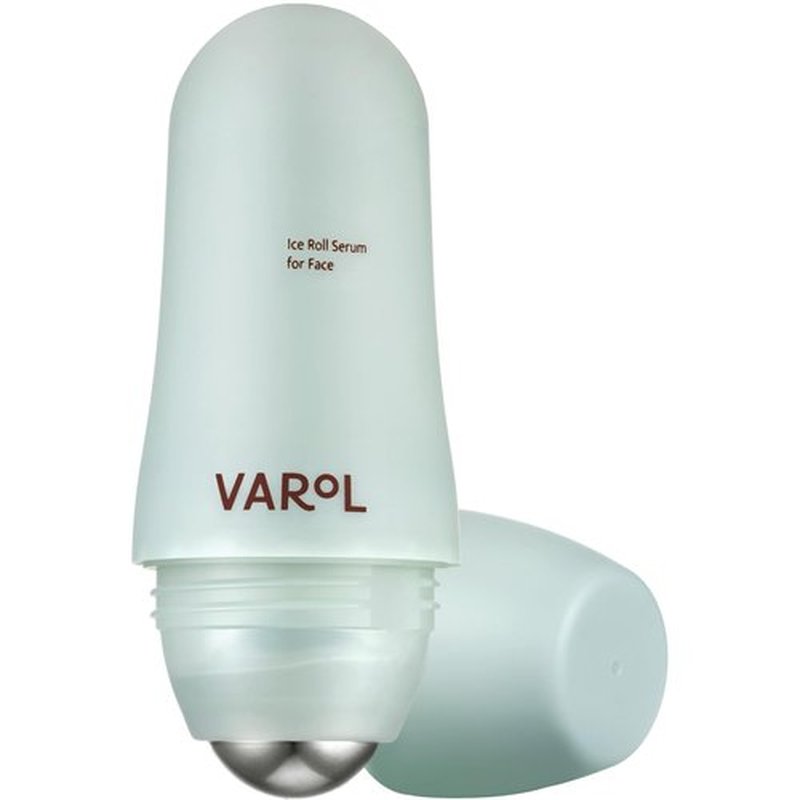 VAROL Ice Roller Facial Serum - Cooling Roll-On Serum for Face, Puffy Eyes, Under Eye Bags, Puffiness Relief, Pore Minimizing, Soothing, Hydrating - Korean Skincare 1.69 fl.oz (50ml)
