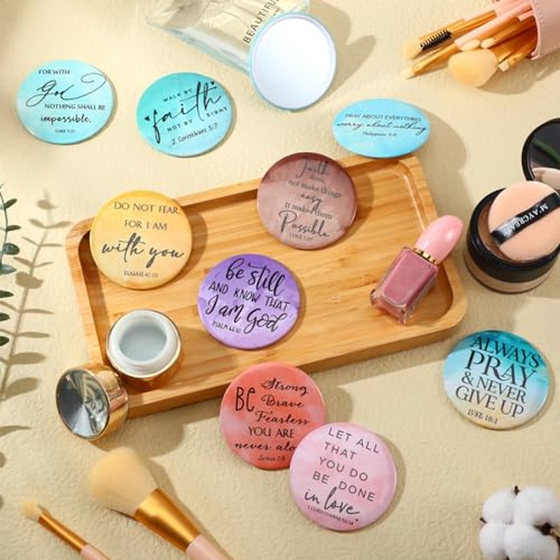 GlikCeil 36 Pcs Inspirational Compact Mirrors Gifts Bulk for Women Mini Purse Pocket Mirrors Employee Appreciation Gifts for Leader Lady Coworkers Nurse Teacher Office Friends Gifts