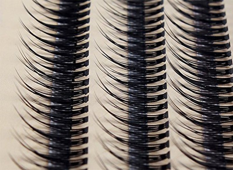 BODERMINCER 8-16mm to Choose Fish Tail Design 120pcs Thickness 0.1mm C Curl 12 Root Women Lady Individual Black False Eyelash Cluster Eye Lashes Extension Tools (14mm)