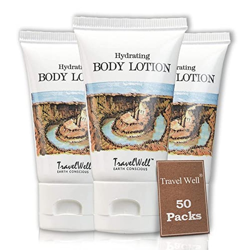 Travel Well Landscape Series Hotel Travel Size Lotion 1.0 Fl Oz/30ml, Individually Wrapped 200 Tubes per Box | Travel Size Toiletries | Hotel Toiletries Bulk Set