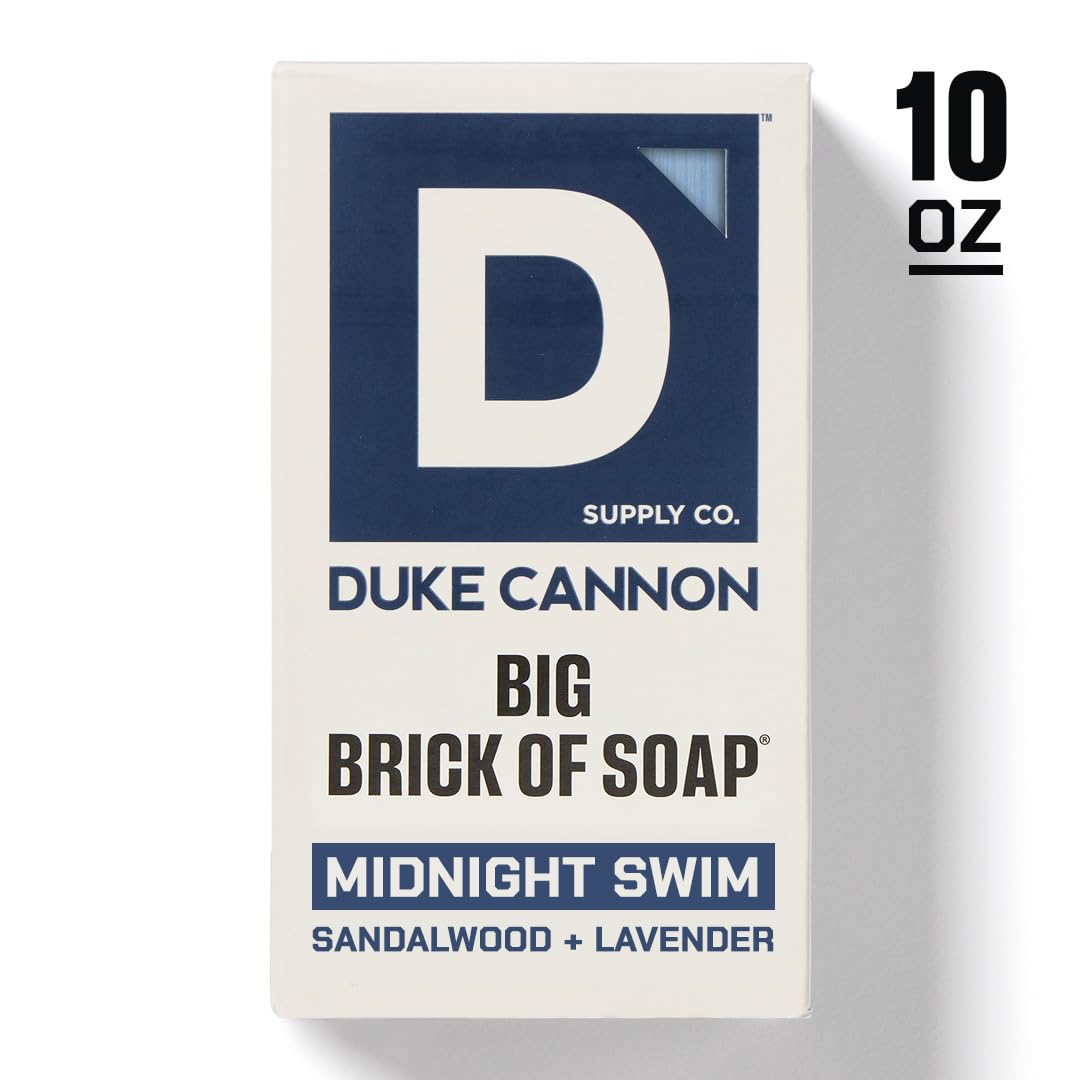 Duke Cannon Ultimate Freshness Soap 3-Pack Midnight Swim, Superior, & Naval Diplomacy - 10 oz Bars with Aquatic, Fresh Water, & Oceanic Scents - Triple Milled, American-Made