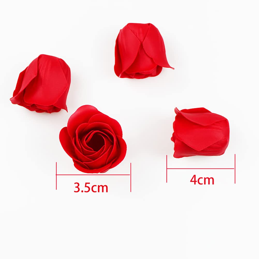 EUBUY 81PCS Bath Soap Rose Flower, Scented Soap Rose Petals Body for Valentine's Day, Wedding, Anniversary, Birthday, Petals Body Soaps in Gift Box