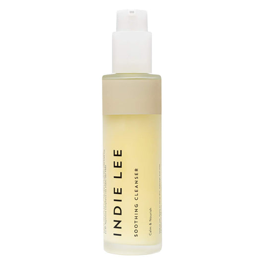Indie Lee Soothing Facial Cleanser - Moisturizing Face Wash + Makeup Remover for Sensitive Skin - Plump, Hydrate + Calm Redness with Rose Damascena + Chamomile Oil for Skin (125ml)