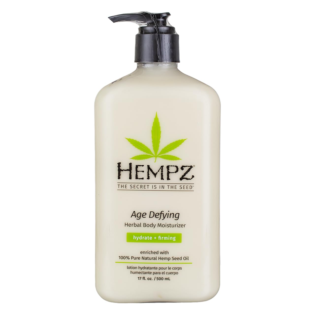 Hempz Body Moisturizer Age Defying 17 Ounce Pump (500ml) (Pack of 2)