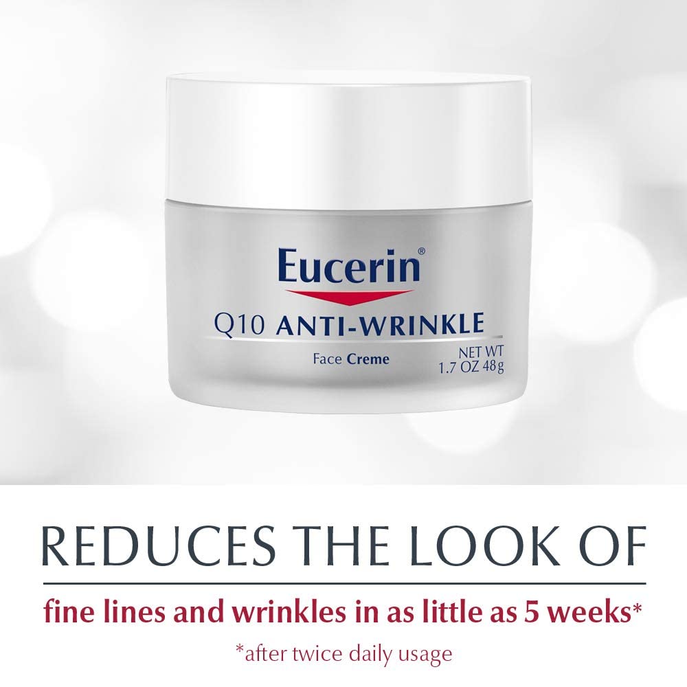 Eucerin Q10 Anti-Wrinkle Face Cream for Sensitive Skin - 1.70 oz (Pack of 2)