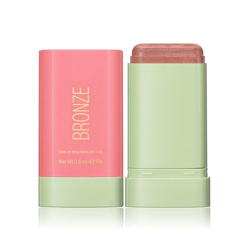 Multi-Purpose Makeup Blush Stick, 3-in-1 Beauty Tinted Solid Blush Stick For Cheeks, Lips And Eyes With Long-Lasting Moisturizing Formula, Waterproof Natural Cream Blush Stick(1#Warm Glow)