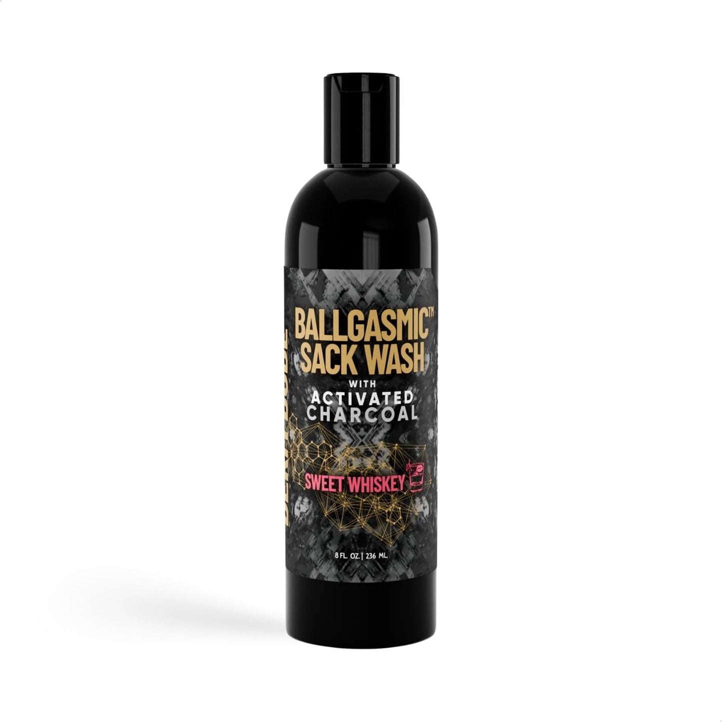 Derm Dude BallGasmic Ball Wash for Men – Anti-Chafing Body Wash with Activated Charcoal for Private Parts | Groin Cleanser & Odor Control Shower Gel – Sweet Whiskey Scent, 8oz
