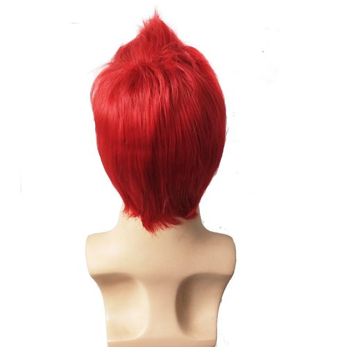 RightOn Red Wig for Men Short Red Wigs for Cosplay Party Wig with Wig Cap