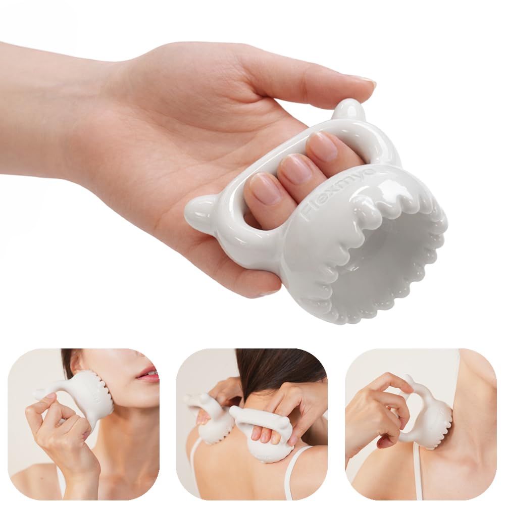 Ceramic Gua Sha Fascia Tool for Face & Body Massage – Lymphatic Drainage Massager for Cellulite Reduction, Muscle Recovery & Trigger Point Relief, Korean Beauty Skincare Tool, Easy Grip, US Patented