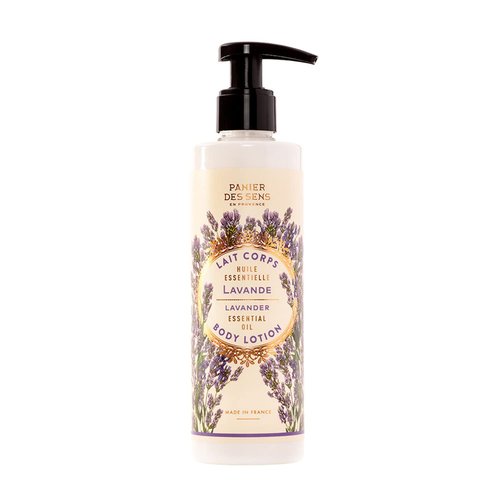 Panier des Sens - Lavender Body Lotion for Dry Skin - Hydrating Body Cream for Women - Nourishing Fluid Body Moisturizer with Shea Butter & Olive Oil - 97% Natural Ingredients Body Care - 8.45 Floz