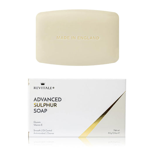 Revitalé Advanced Sulphur Soap - Blemish Control Cleansing Bar for Rough, Uneven Skin | 4.5 oz