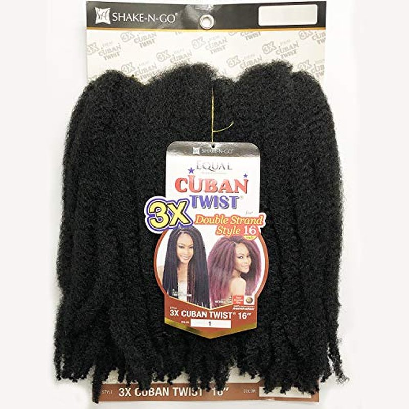 MULTI PACK DEALS! Free Tress Equal Braids Double Strand Style 3X Cuban Twist 16" (1-PACK, 2)