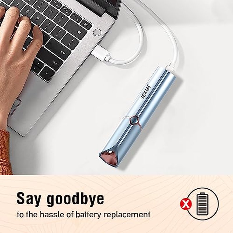 SEIHAI Hair Removal Device, Facial Hair Removal for Women, Rechargeable Hair Remover for Women, Facial Hair Remover for Face, Upper Lip, Chin, with a Branded Storage Bag