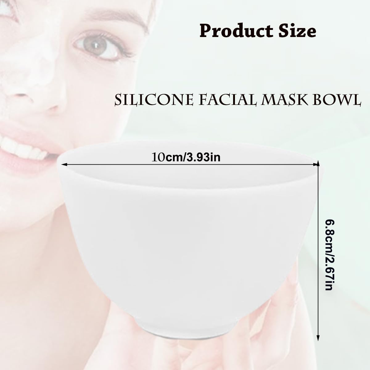 PLINNILUY 10 Pcs Diy Face Mask Mixing Bowl, Home Use Silicone Facial Mask Mixing Bowls Set Reusable Facial Mask Mixing Masks Set- DIY Skincare Mixing Tool Kit (White-10Pcs)