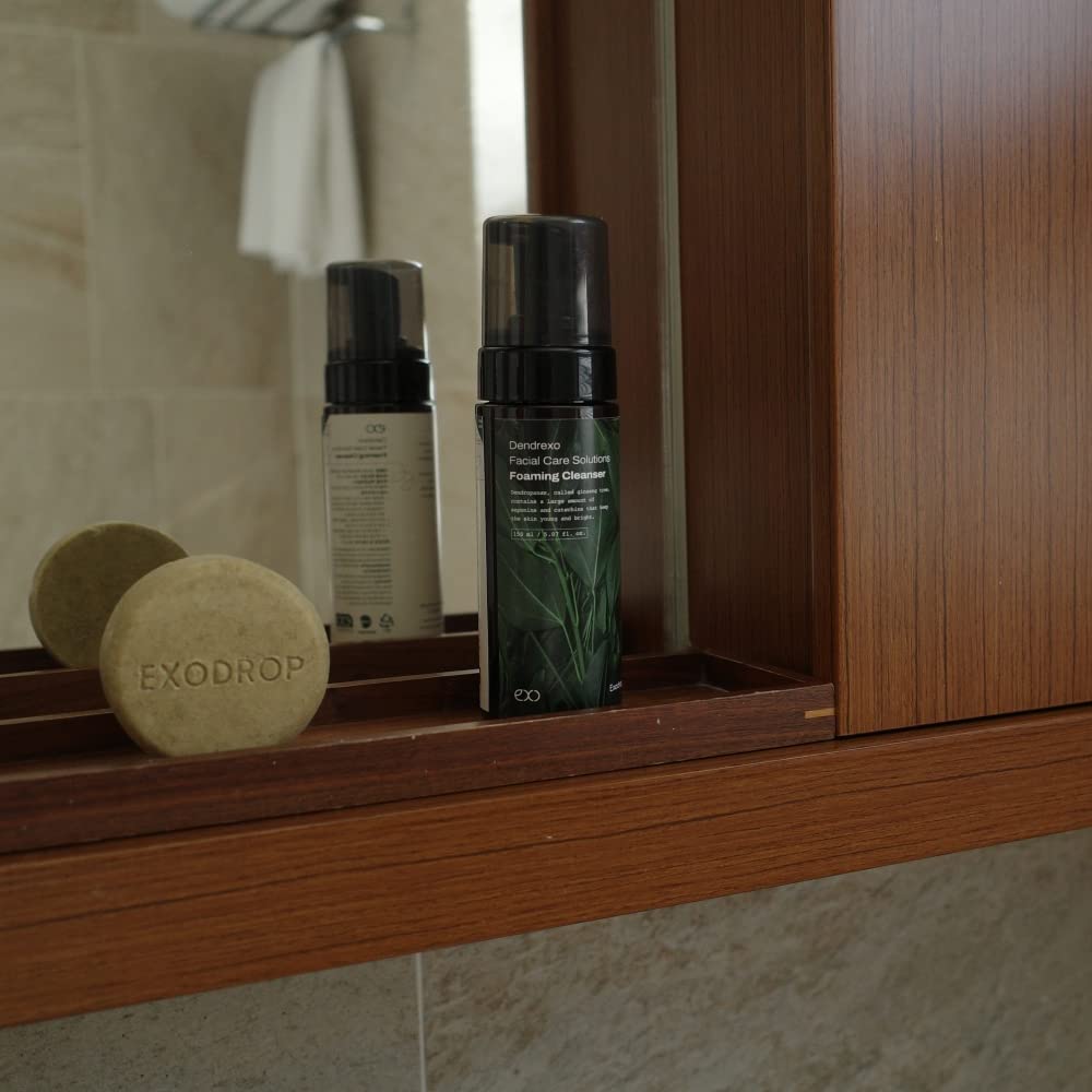 EXODROP Vegan Exosome Foaming Cleanser, Ginseng tree Exosome, Hydrating, Quick-absorbing, Vegan, All skin types, 5.07 Fl Oz