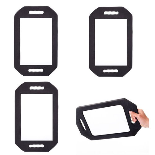 mpowtech 4 Pack Lightweight Handle Mirror - Large Hand Held Mirror(16.14" x 9.84") Foam Barber Mirror Handheld,Salon Hand Mirror with Double Handle - Hairstylist and Barber Accessories