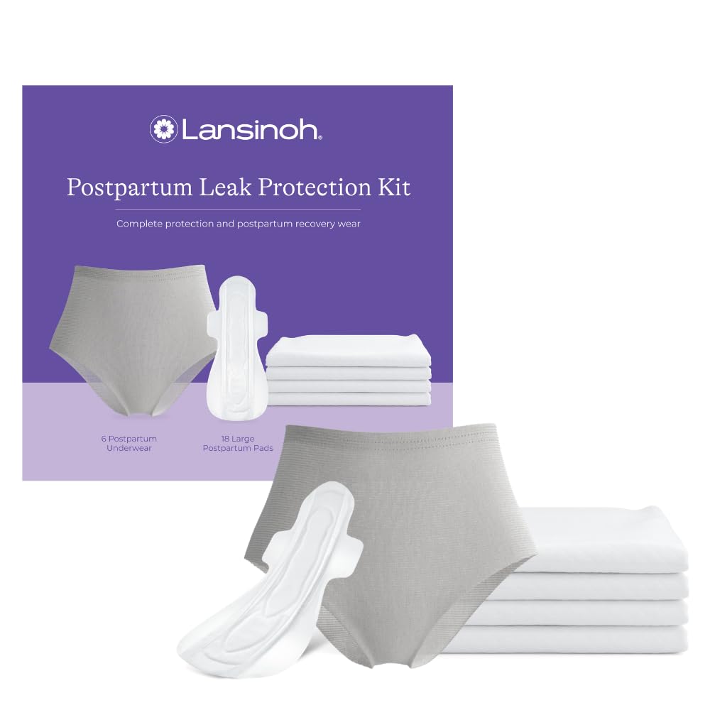 Lansinoh Peace of Mind Leak Protection & Postpartum Kit, 28-Piece