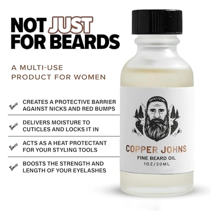 Copper Johns Beard Oil for Men Growth, Castor & Jojoba Oil with Sea Minerals, Increases Softness & Control for Fuller-Looking Beard, Mens Beard Oil, 1903-Sage, Orange & Cedar, 1 oz