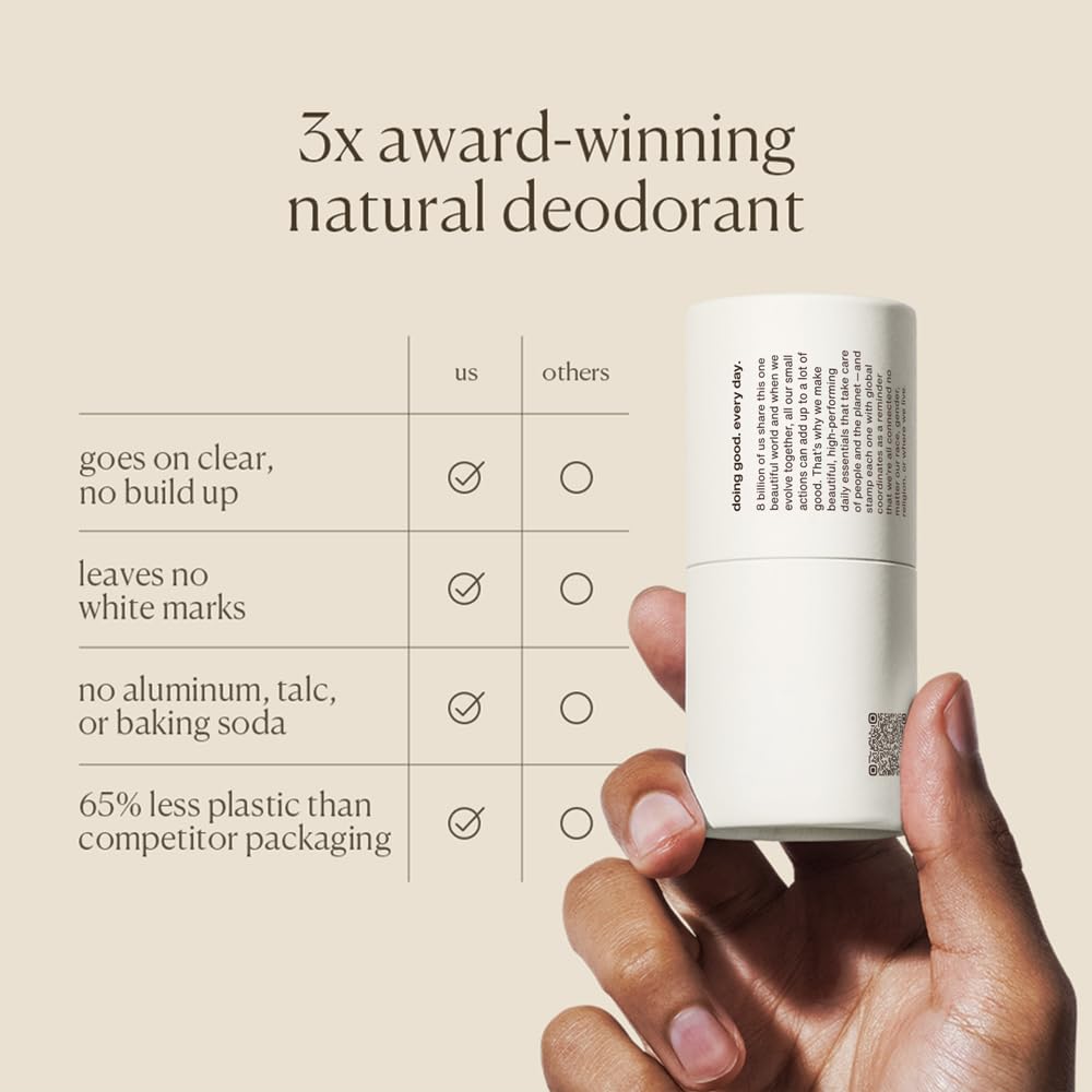 evolvetogether Aluminum Free Natural Deodorant for Women & Men | Lemon, Sage & Patchouli | Neutralizes Odors, Soothes Skin | Vegan, Cruelty-Free, Baking Soda Free | Tulum, 1.69 Oz