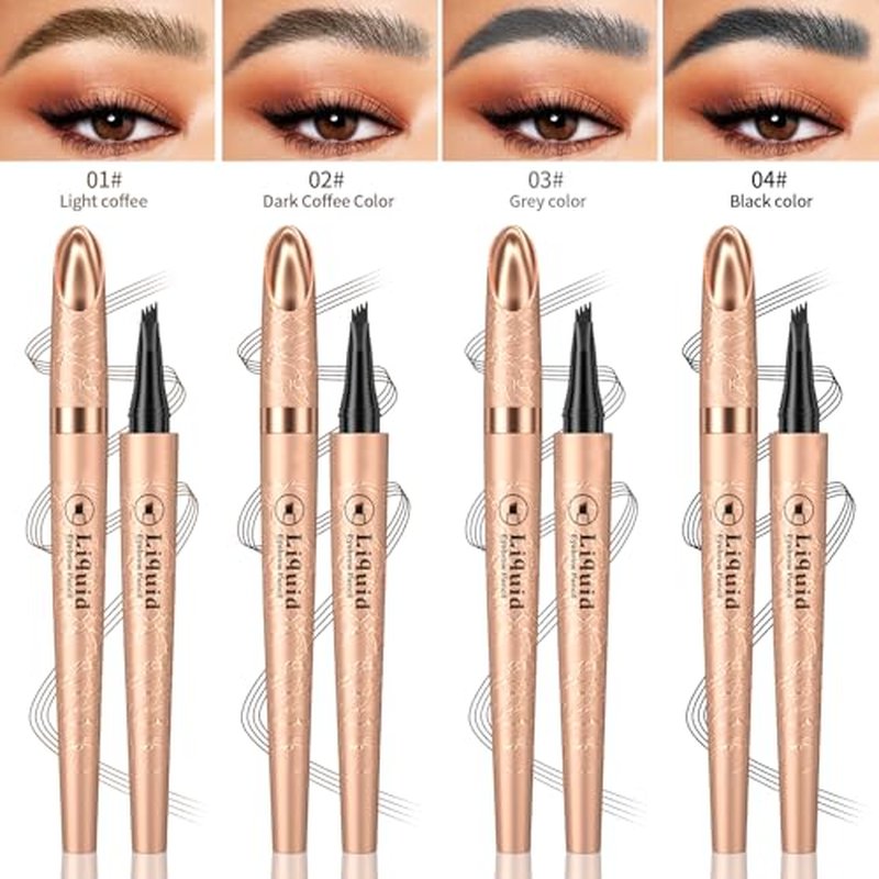 2 Pcs 2024 New Magic Eyebrow Pencil: 3D Waterproof Eyebrow Pen for Long-Lasting Wear, Delicate Microblading Eyebrow Pencil for Fine Natural Strokes (Dark coffee)