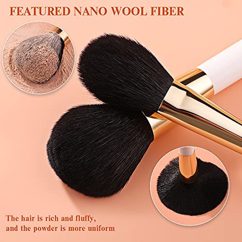 BEILI Makeup Brushes 12pcs Makeup Brushes Set with Holder Premium Synthetic Kabuki Foundation Brush Blending Blush Concealer Full Face Makeup Brushes Kit With Gift Box(Black)