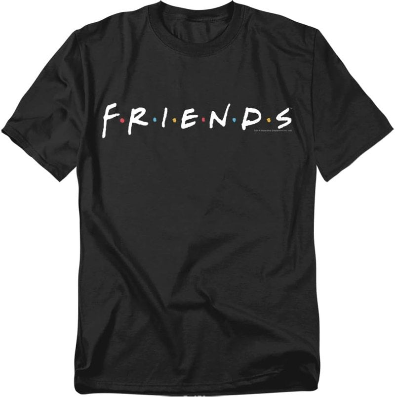 Friends TV Show Logo Black T-Shirt - Soft Cotton Fabric | Unisex Sizes Available