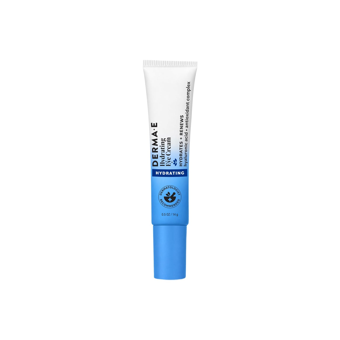 Derma E Hydrating Eye Cream – Firming and Lifting Hyaluronic Acid Treatment - Under Eye and Upper Eyelid Cream Reduces Puffiness and Appearance of Fine Lines, 0.5 oz