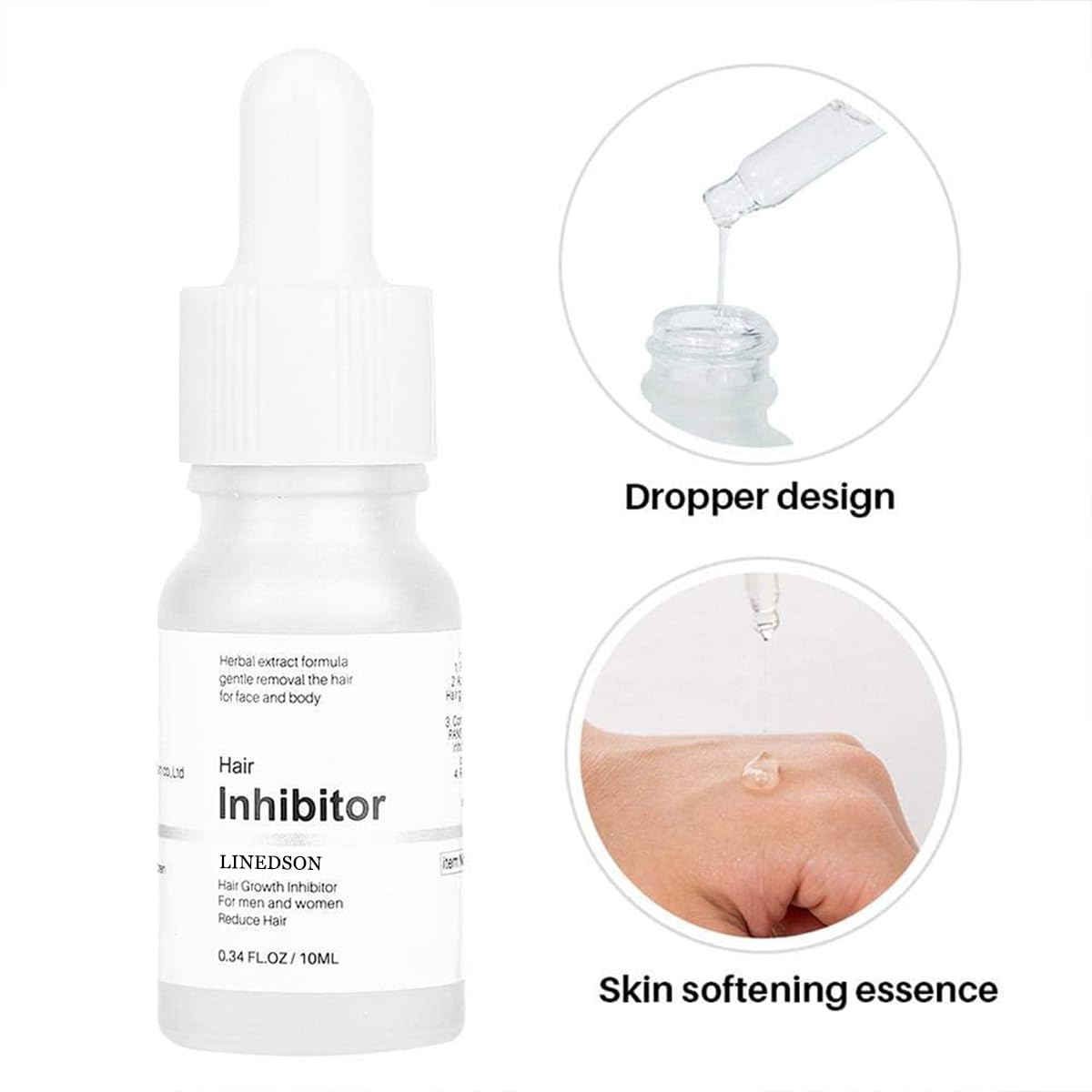 Generic Mild Hair Growth Inhibitor Serum,for Face, Arm, Legs Body Hair, Unscented, 0.34 Fl Oz, Lotion, Natural Plant Extract, Unisex