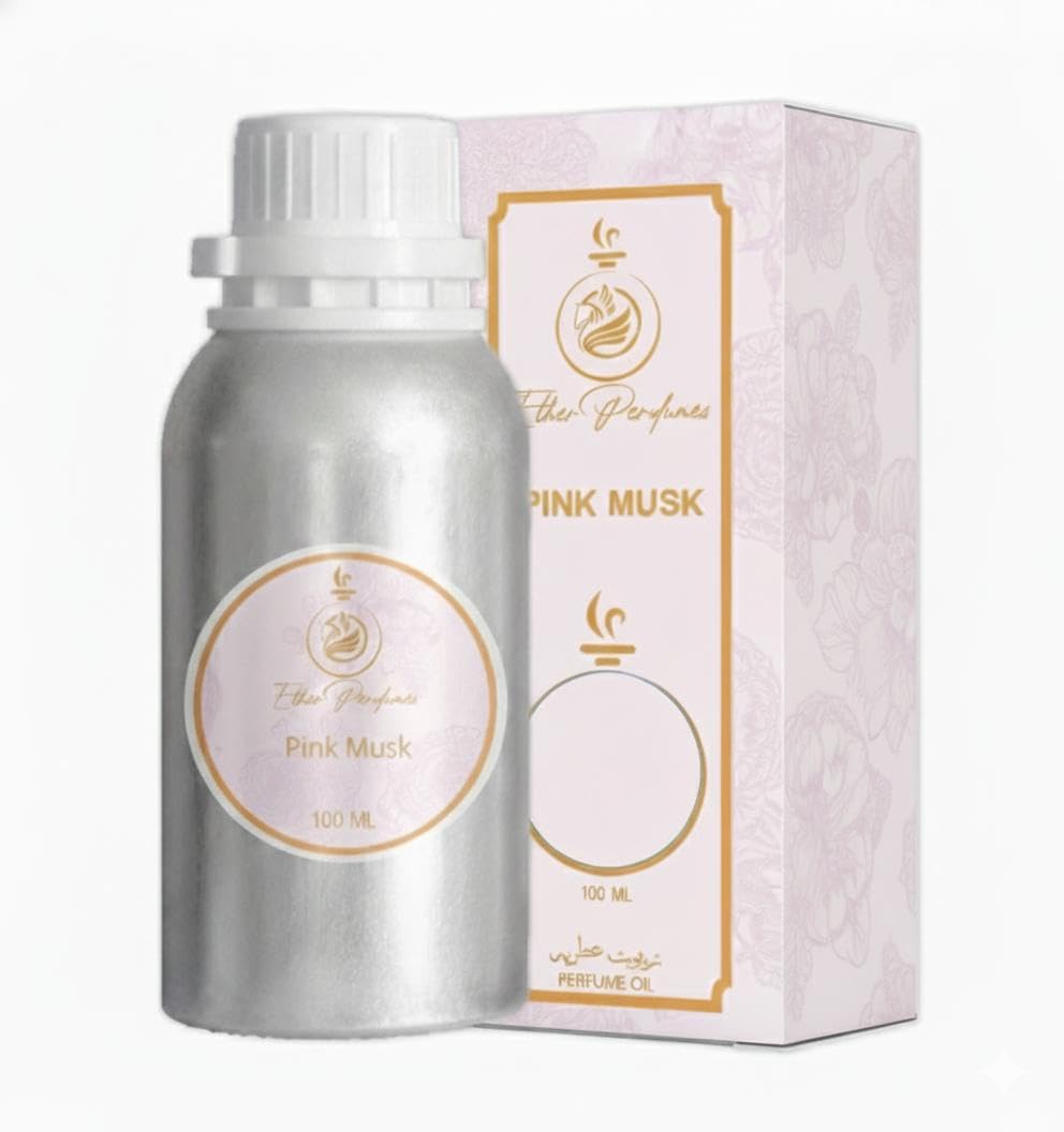 Ether Perfumes PINK MUSK TAHARA Concentrated Perfume Oil 100ml I Premium Grade Extract I Perfume Making I Body Oil I Aromatherapy I Thick Musk Oil